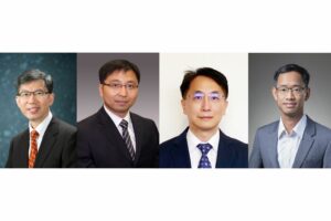 (From left) Professor Raymond Yeung Wai-ho, Professor Zhang Li, Professor Zhao Hui, Professor Zhong Silin