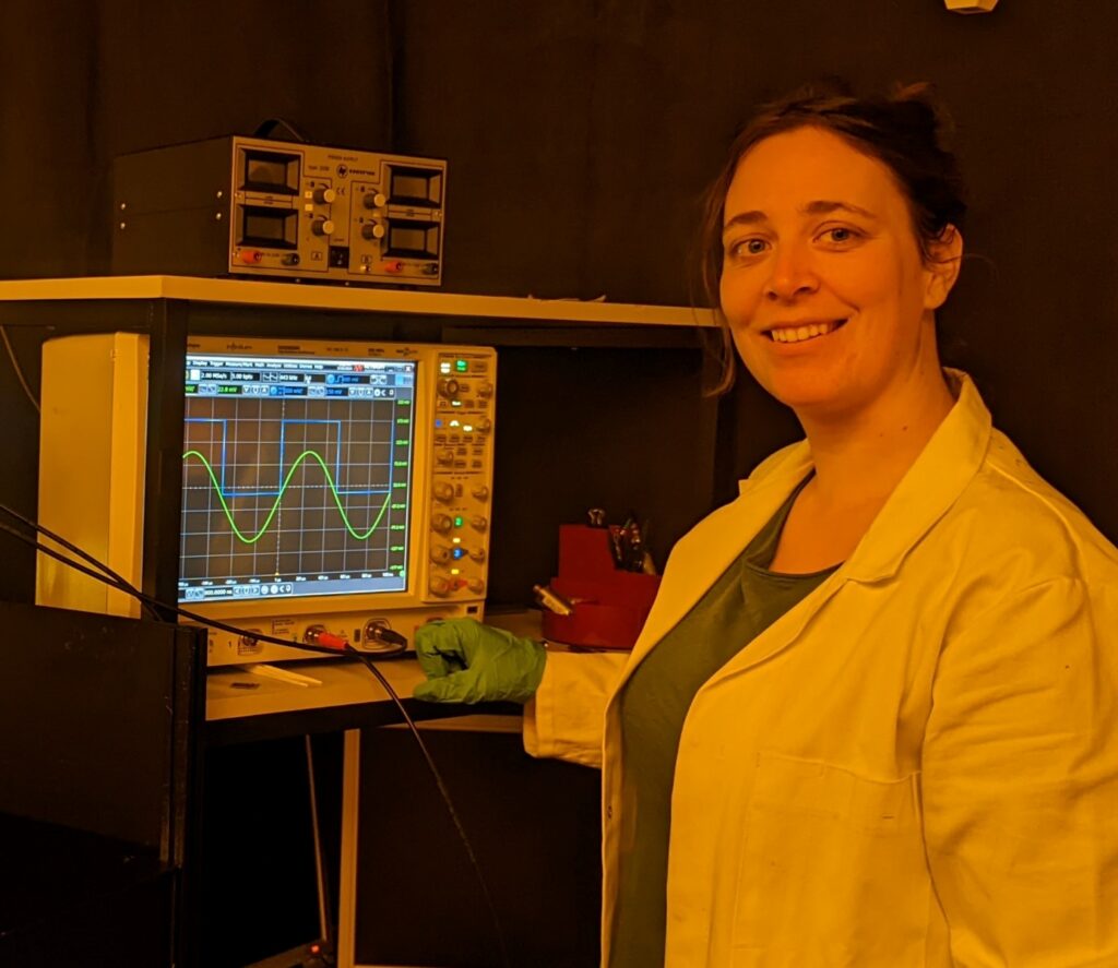 Dr Jarla Thiesbrummel performing measurements in the perovskite lab. Image credit: Sahil Shah